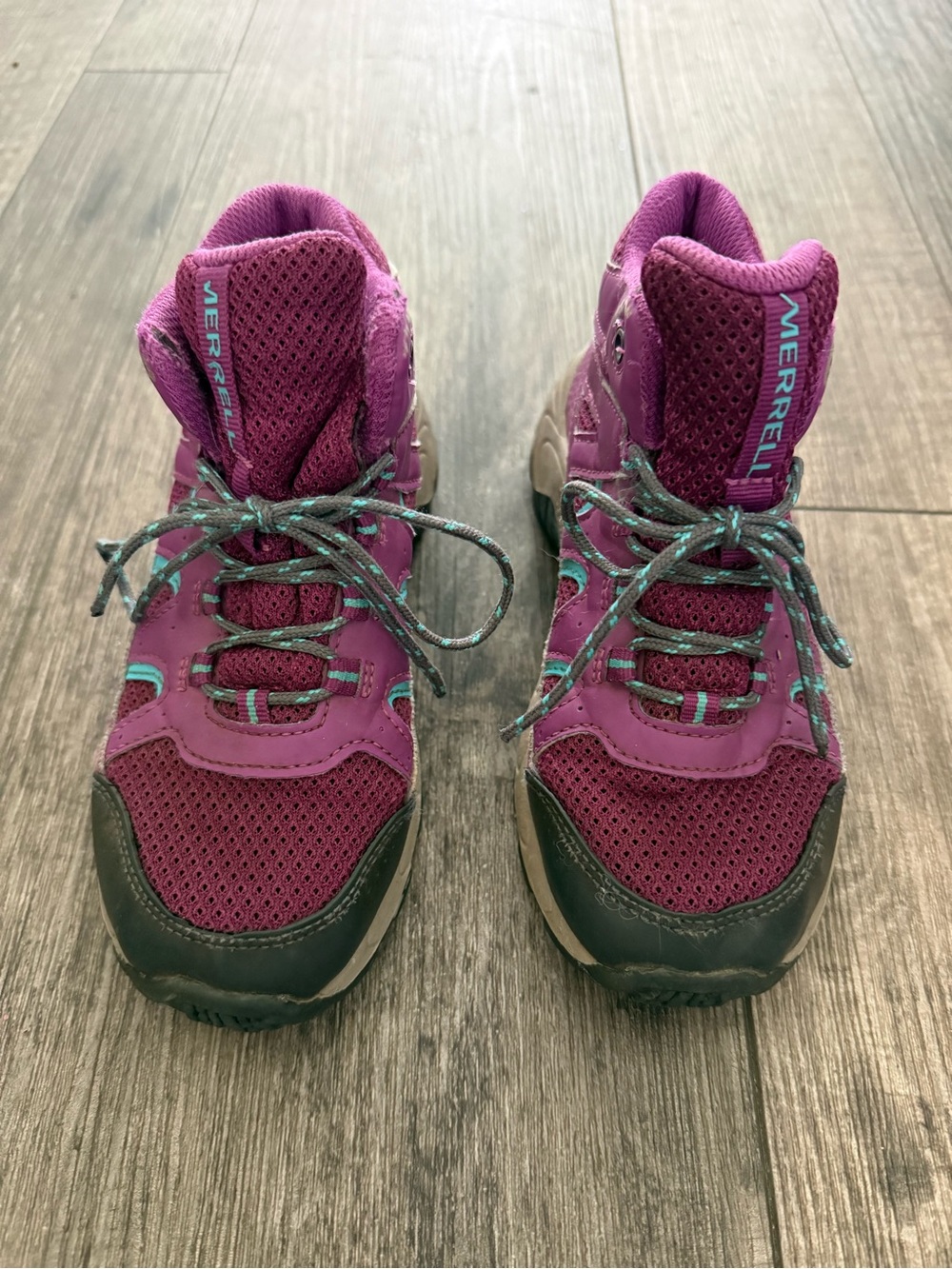 Merrell Kids Purple and Teal Waterproof Hiking Boots